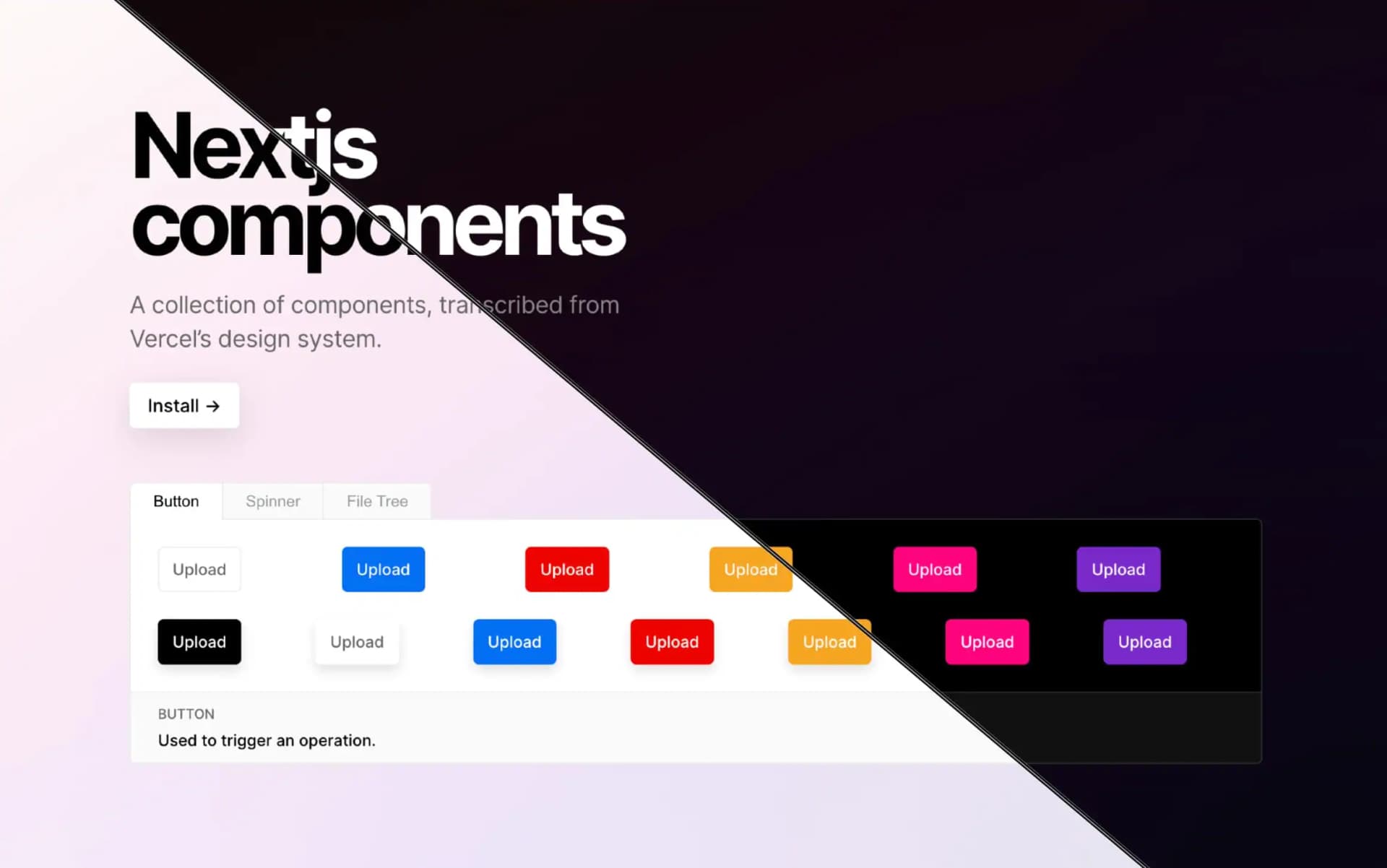 OpenGraph image for the nextjs-components GitHub repository